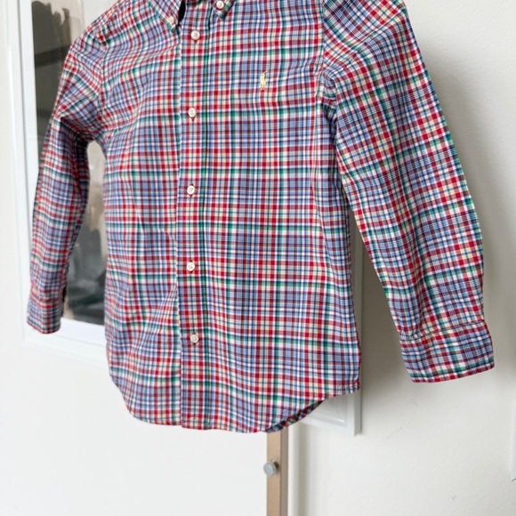 Ralph Lauren Boys Plaid Button-Down Shirt Size 6 Long Sleeve Multicolor Cotton - Picture 3 of 10